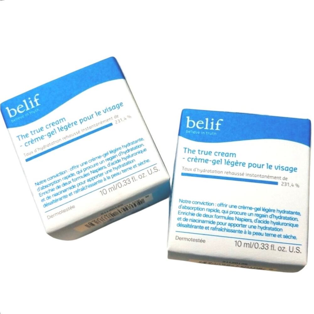 NIB belif Aqua Bomb Moisturizer 2 Pack 10mL Travel Size K Beauty